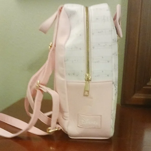 Disney Aristocats Marie Music Notes and Pink Bow Backpack NWOT - Picture 3 of 8